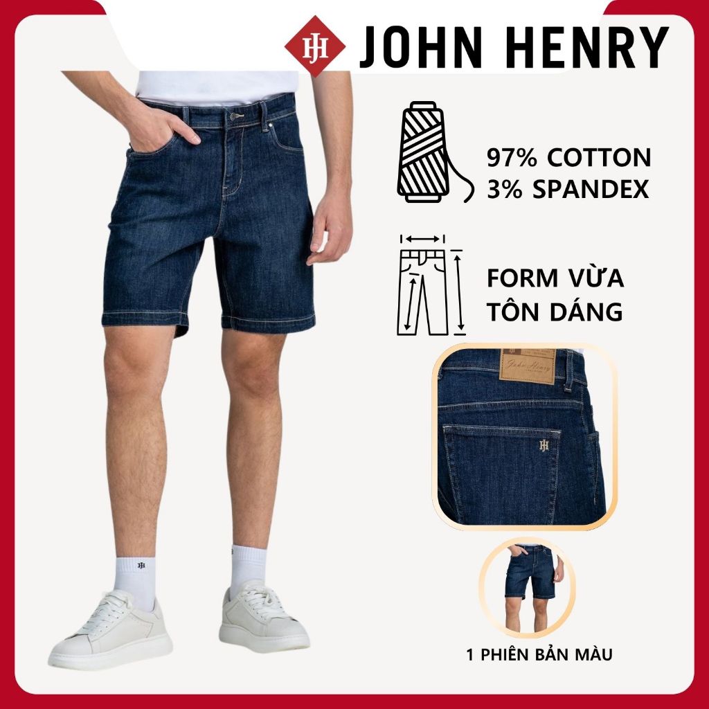 JOHN HENRY - SP25FH31C - Quần Short Jean Nam - Trẻ Trung, Năng Động