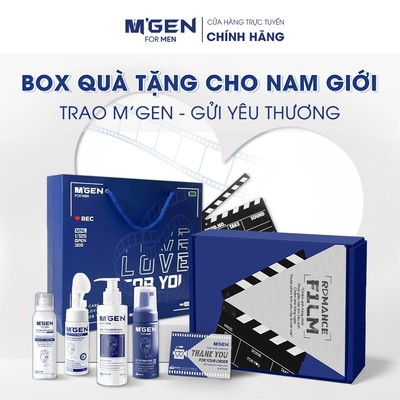 [Box quà tặng cho nam giới] - Set chăm sóc da MGEN, sữa rửa mặt, serum mờ thâm dưỡng sáng da, sữa tắm, bọt vệ sinh nam