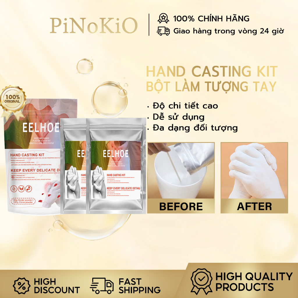 EELHOE Bột Làm Tượng Tay Đồ Chơi Làm Khuôn Tượng Cho Người Lớn Và Trẻ Em Cặp Đôi Bộ Dụng Cụ Đúc Tượn