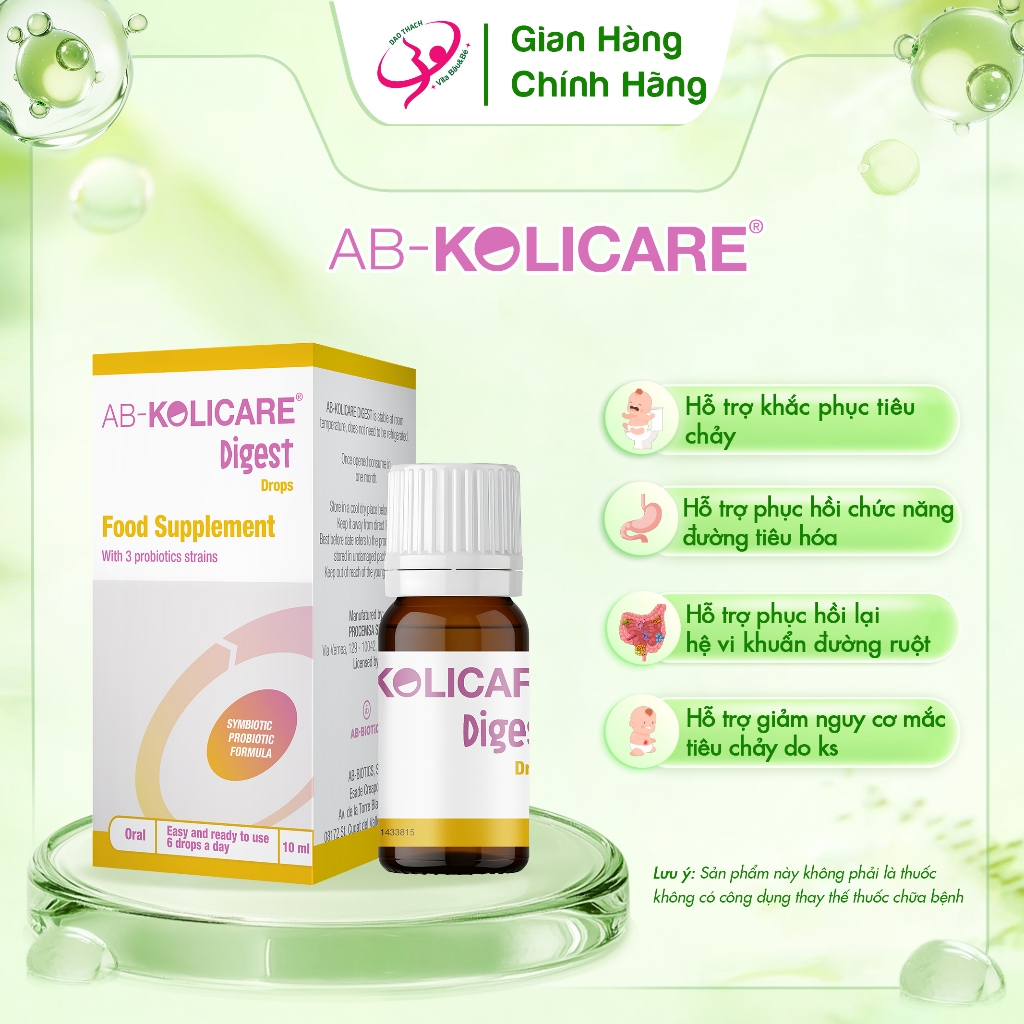 Men Vi Sinh Cho Bé Tiêu Chảy WHO Khuyến Nghị Cấp 1 AB - Kolicare Digest