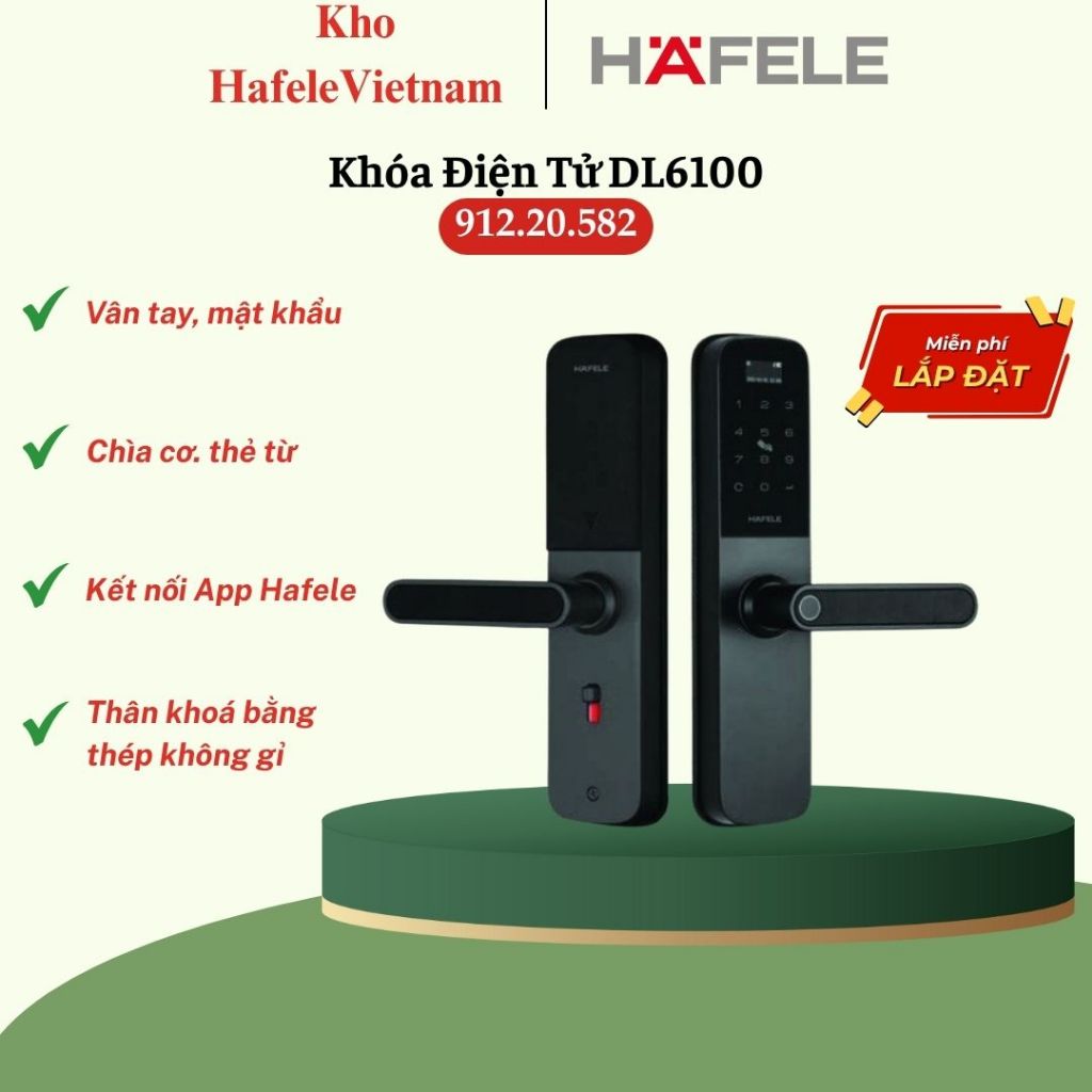 KHÓA ĐIỆN TỬ DL6100 HAFELE 912.20.582 – Độ Bền Cao, Bảo Mật Tốt