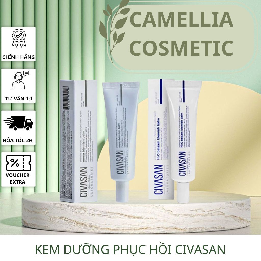 Kem dưỡng phục hồi nâng tone Civasan Meso Blemish Balm/ Civasan H2O Blemish Balm Cream fullsize