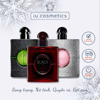  Nước hoa nữ Bllack Op.ium Illicit Green Over Red Glitter  EDP 75ml - Dầu thơm ngọt ngào quyến rũ - iu.cosmetics 