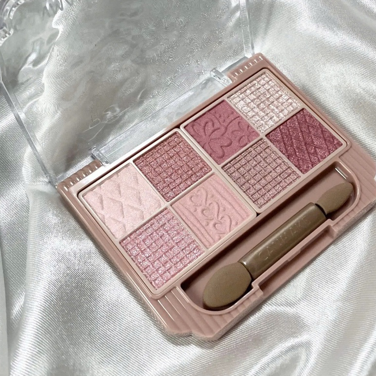Phấn Mắt Canmake Tokyo 8 ô Petite Palette Eyes Loại Mới Nhũ Siêu Sáng Màu 03 Mignonne ribbo