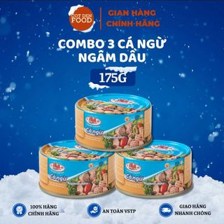  COMBO 3 Cá Ngừ Ngâm Dầu 115 175G - Đồ hộp Hạ Long 