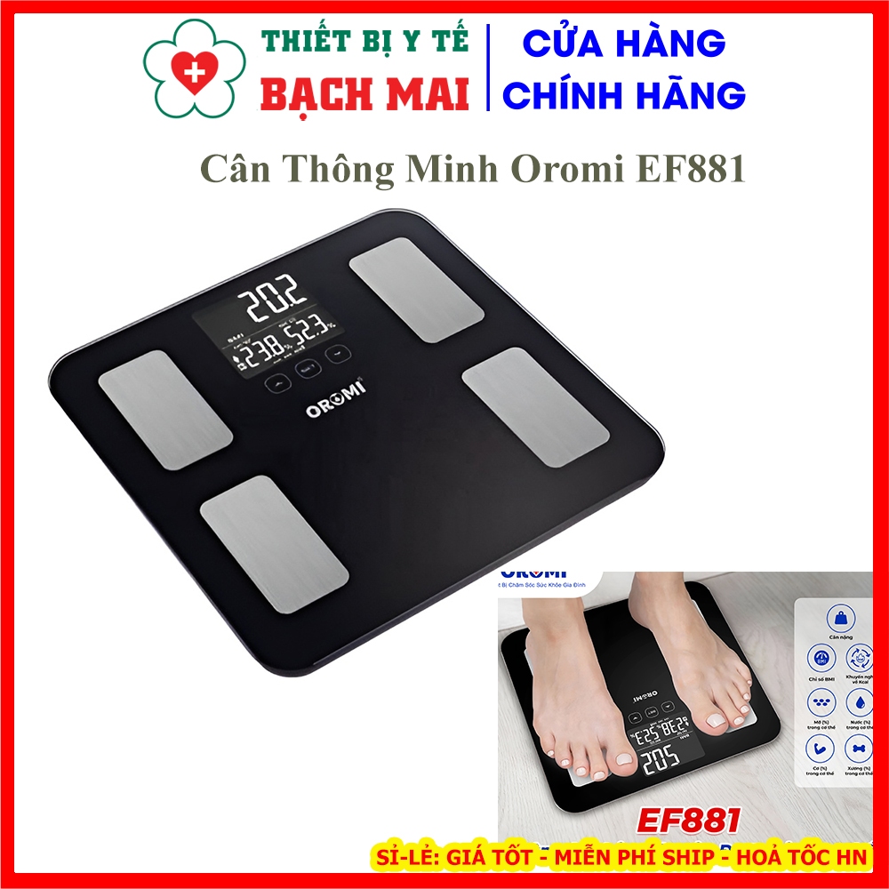 Cân Thông Minh Oromi EF881 – Theo Dõi Cân Nặng & Chỉ Số Cơ Thể