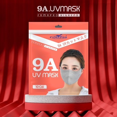 [Combo 300 cái ] Khẩu trang 5 lớp 9A uv mask Famapro che nắng ,ngừa khói bụi