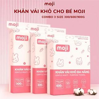 Khăn vải khô đa năng cho mẹ và bé MOJI gói 300/600/900gr không hóa chất, thấm hút tốt (HẾT QUÀ)