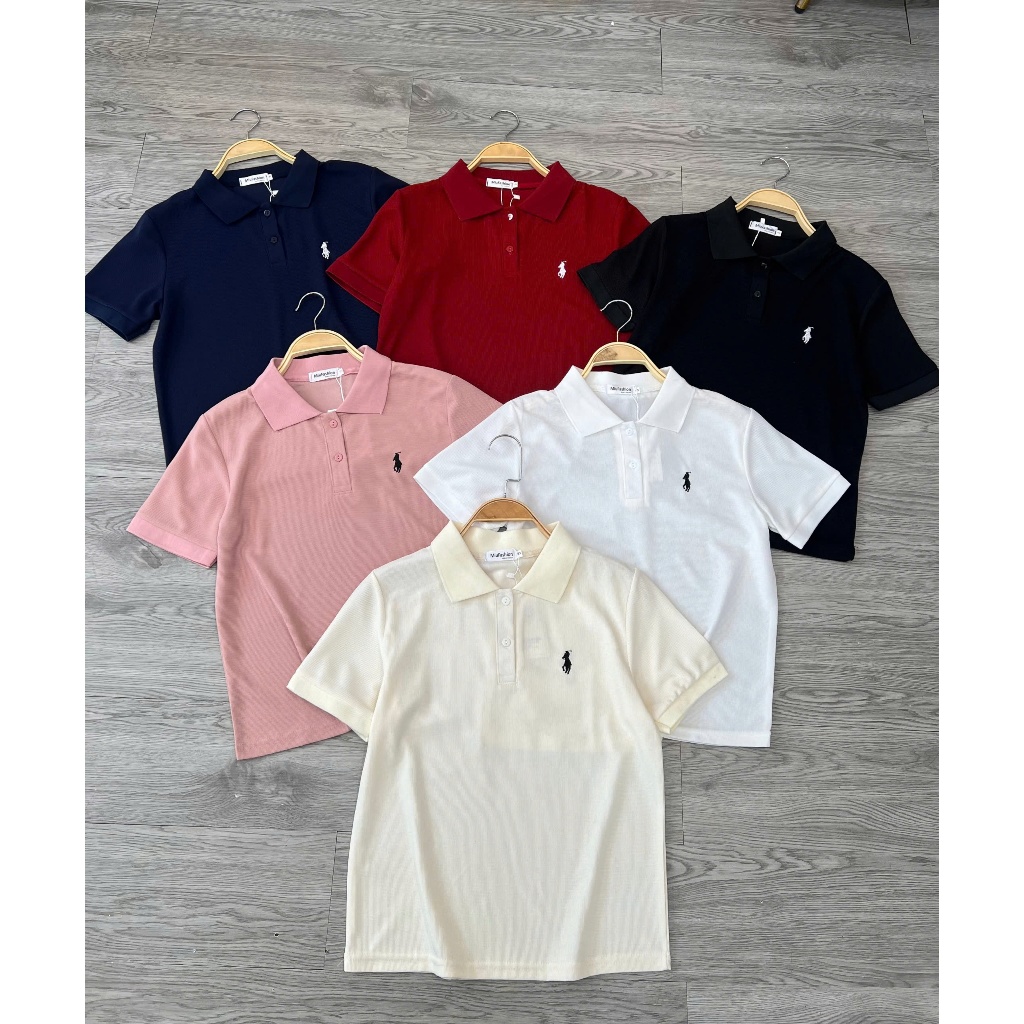 Áo thun polo nữ thêu basic trẻ trung, thanh lịch dễ phối đồ - MiuFashion | BigBuy360 - bigbuy360.vn
