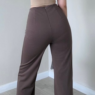 𝗩𝗜𝗧𝗥𝗔𝗡 𝗕𝗢𝗨𝗧𝗜𝗤𝗨𝗘 Quần Ống Suông Dài Lưng Cạp Cao Thun UmI Co Dãn Hack Dáng Che Bụng Basic Đơn Giản Trơn Minimal 108m (OS)