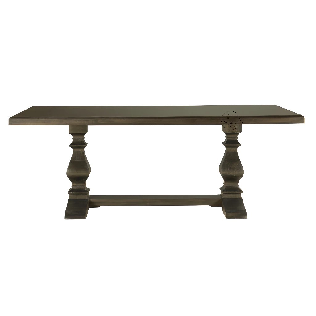 Bàn Ăn Chữ Nhật Ashford Gỗ Tự Nhiên Cổ Điển, Dài 2m x Sâu 1m - Liên Hệ Trước Khi Đặt Hàng