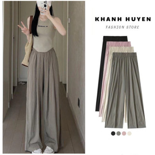  Quần Ống Rộng Nữ Vải Đũi Nhăn – KH 9051 Mặc Mát Form Suông Hot Trend 