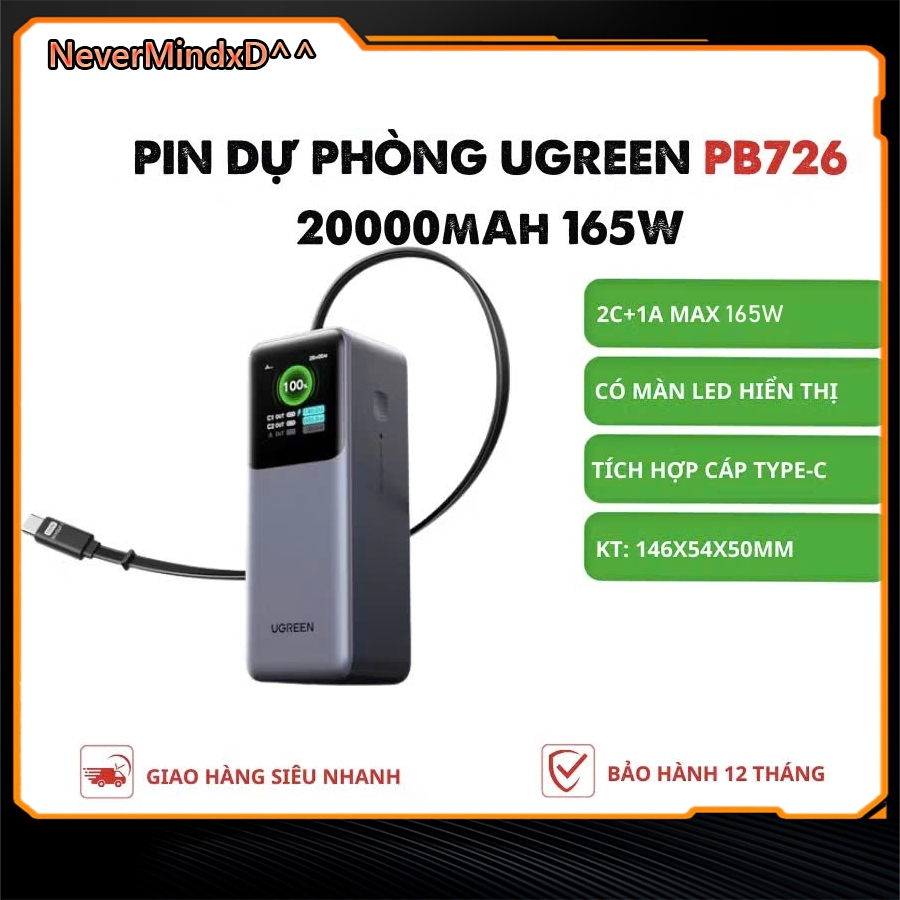 Sạc dự phòng Ugreen PB205 PB721 PB723 PB726