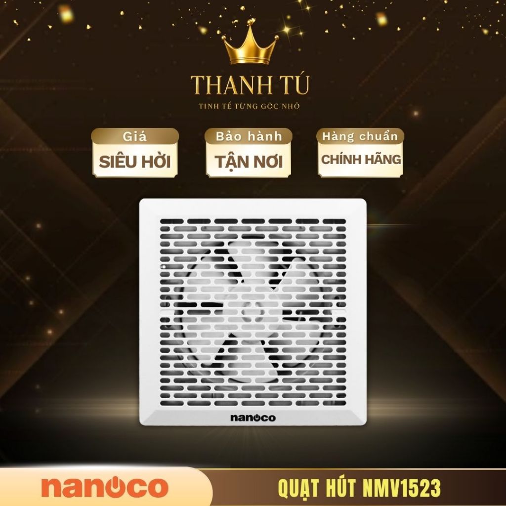 Quạt hút siêu mỏng Nanoco NMV1523 - Vận Hành Êm, Gió Mạnh