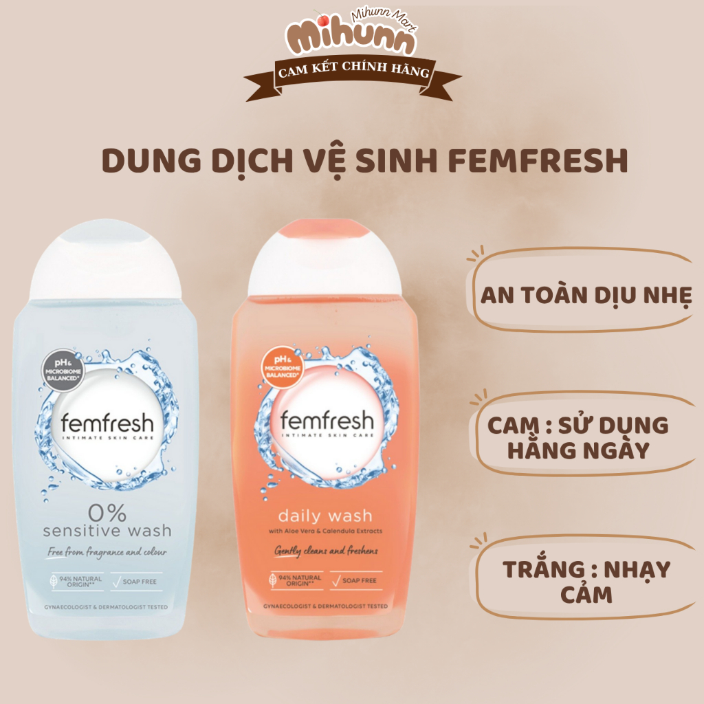 Dung Dịch Vệ Sinh Phụ Nữ Cao Cấp Femfresh 250ML Anh Quốc UK - MIHUN MART