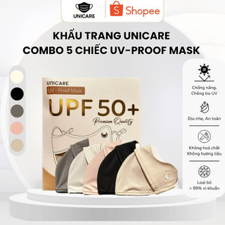  Combo 5 chiếc khẩu trang chống nắng Proof Mask chặn uv lọc bụi mịn vải lụa mềm mại an toàn cho da 
