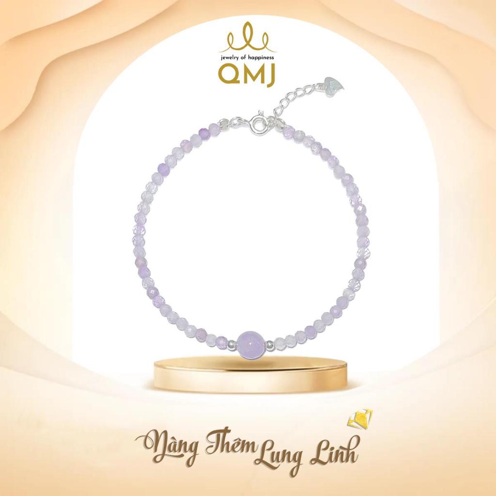 VÒNG TAY THẠCH ANH TÍM LAN TỬ MIX CHARM BẠC 925 CAO CẤP ĐÁ TỰ NHIÊN [QMJ STORE] - Q193