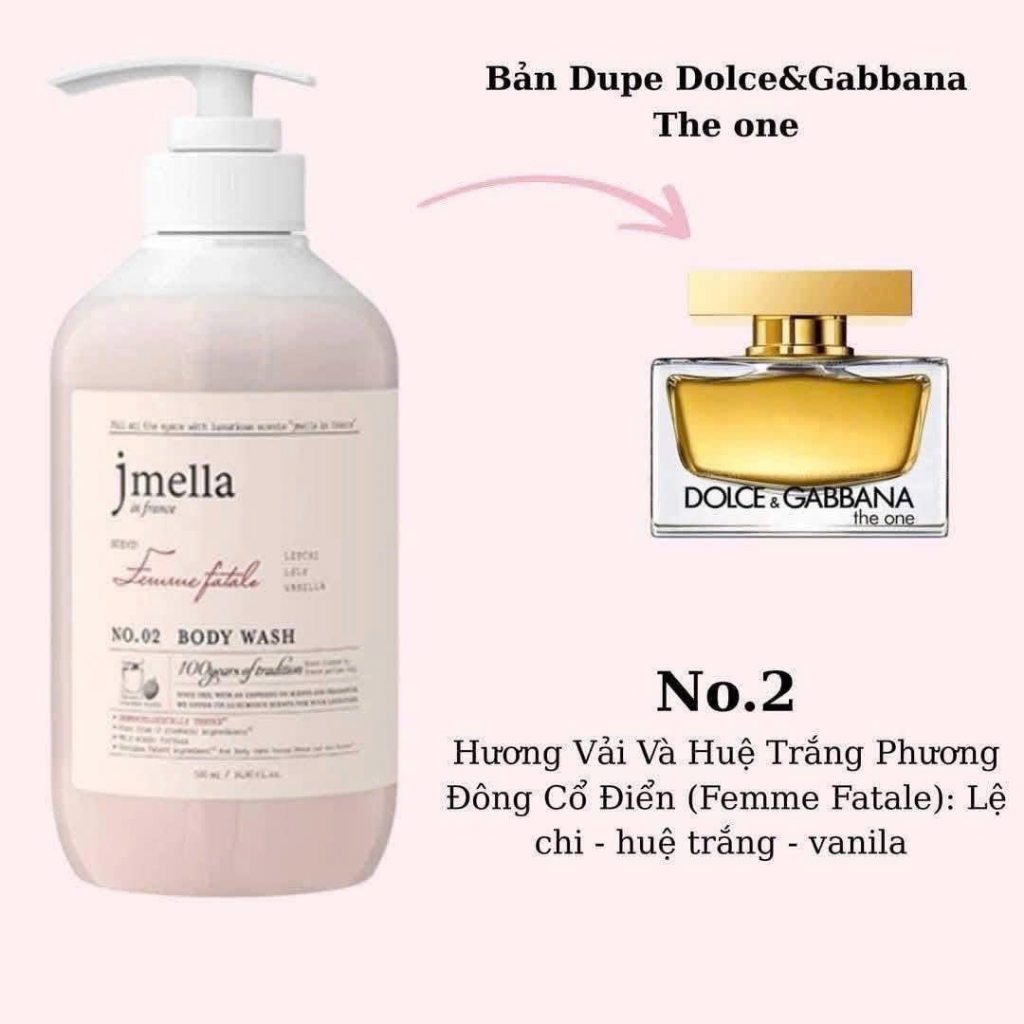 TA300. Sữa Tắm Jmella Dưỡng Ẩm Hương Nước Hoa 1000ml