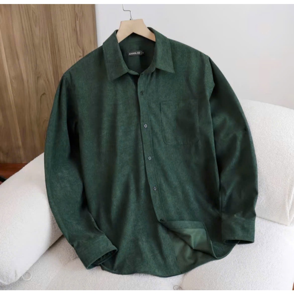 Áo sơ mi nam cổ bẻ ngắn tay phong cách, áo ngắn nam vải lụa dập vân trẻ trung -  AMANLAB