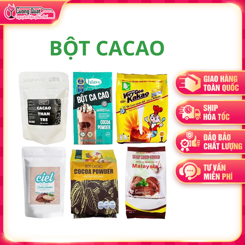 Bột Cacao nhiều hãng trọng lượng 500gr và 1kg (nhìn hình theo phân loại giúp shop)