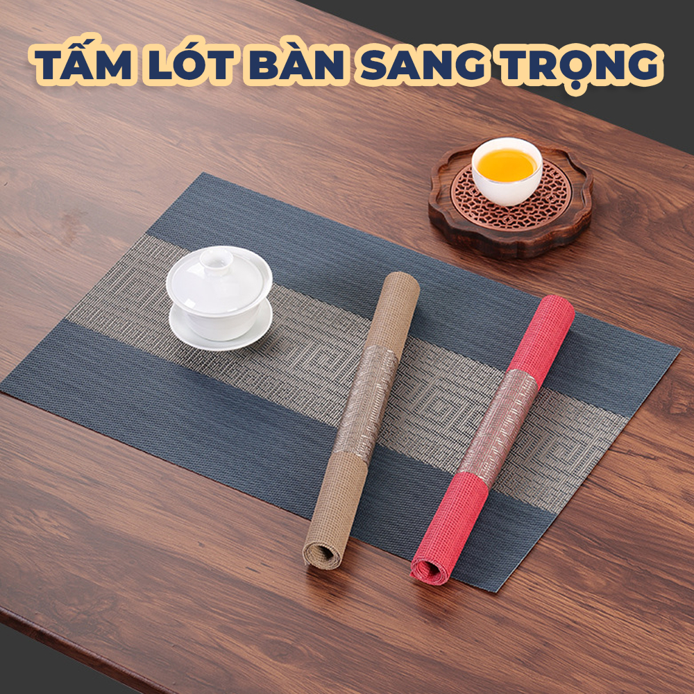Miếng Lót Bàn Ăn Textilene Cách Nhiệt Chống Trượt – Dễ Lau Chùi, Trang Trí Bàn Ăn Sang Trọng Nhiều Màu Đẹp