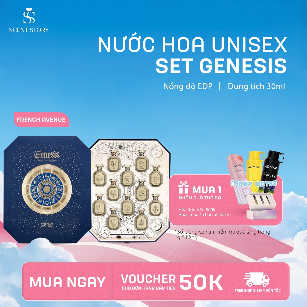 [Hoả tốc] Set Nước Hoa French Avenue Genesis Scent From The Stars