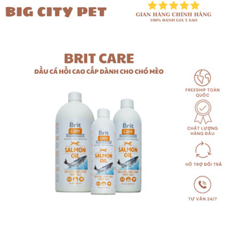 Dầu cá hồi Britcare nhập Đức Chứa Omega3 vitamin D3 Giúp mượt lông và ngăn rụng lông ở chó mèo