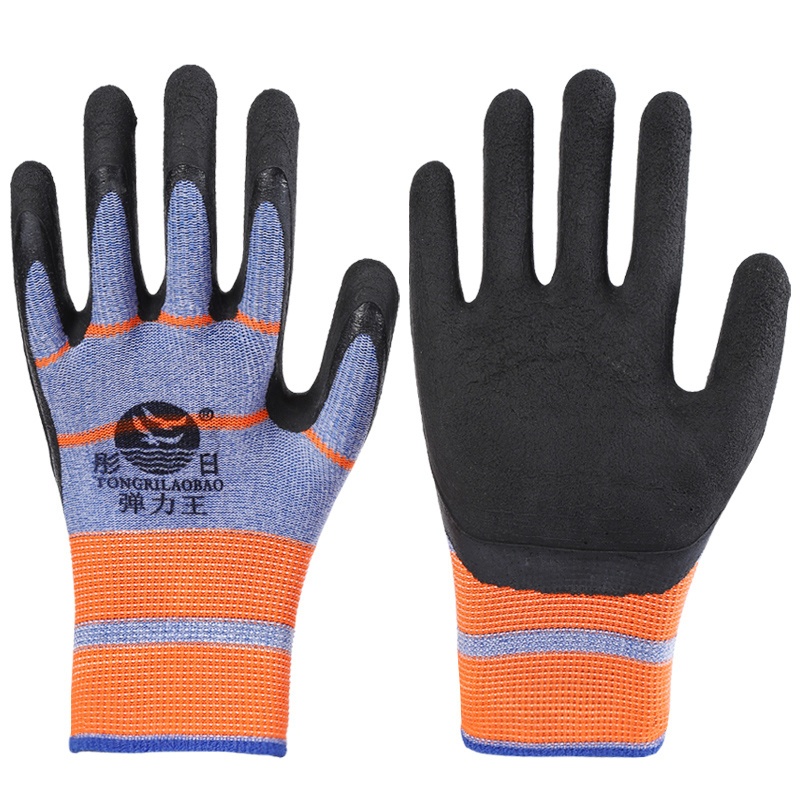 Găng tay phủ cao su sần 378, găng tay bảo hộ lao động, găng tay lao động, găng tay 378