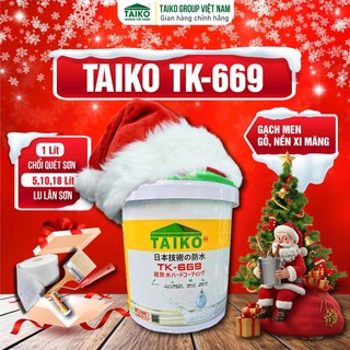   1 Lít   Sơn Chống Thấm Trong Suốt TAIKO 669 | Nhà Vệ Sinh Sàn Ốp Lát Gỗ Đá Kim Loại 