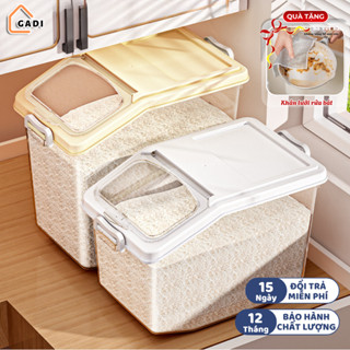  Thùng Đựng Gạo GADI Có Nắp Chống Côn Trùng Chống Ẩm Hộp Đựng Gạo Đựng Ngũ Cốc Đồ Khô Bằng Nhựa Cao Cấp 