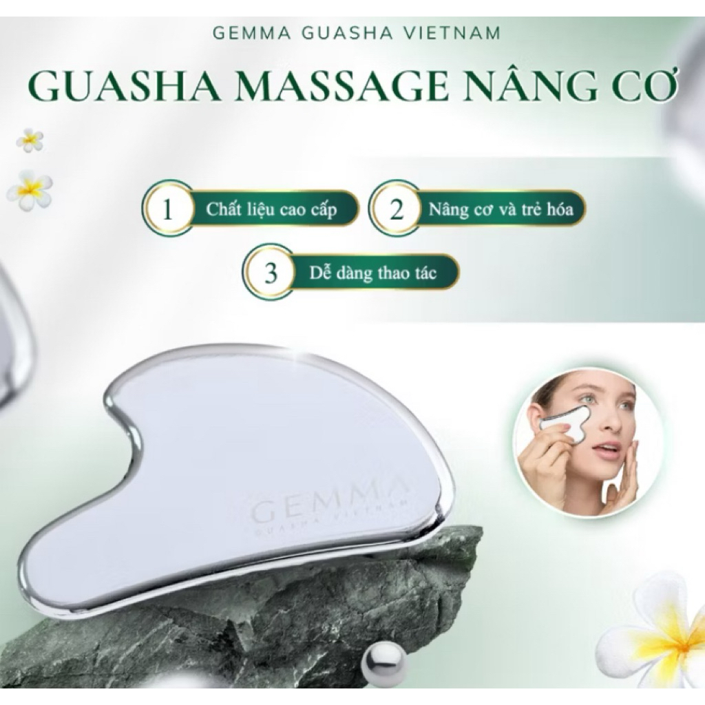 pass đá guasha thép gemma chính hãng