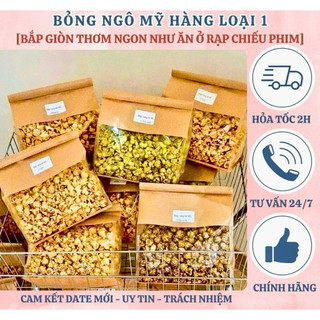 Bắp Rang Bơ,500g Bỏng Ngô Mỹ Hàng Ngon Loại 1 Siêu To Mix Đủ Vị