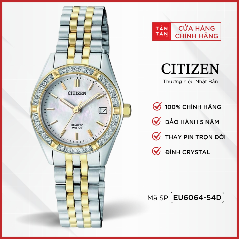 Đồng Hồ Nữ Citizen  EU6064-54D Quartz 26mm - Đồng Hồ Tân Tân