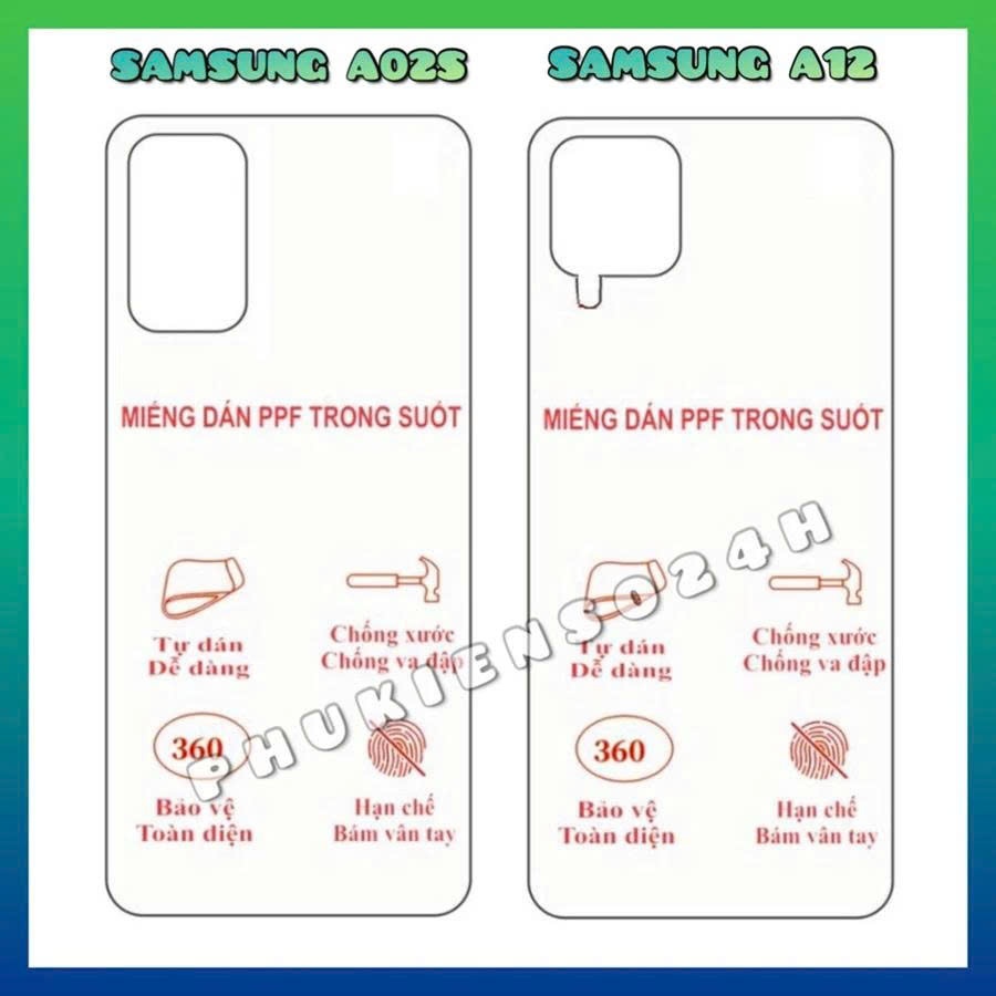 Dán PPF Mặt Lưng Trong HD / Nhám AG cho Samsung Galaxy A56/ A36/ A16/ A06–Chống Xước,Bảo Vệ Lưng Máy
