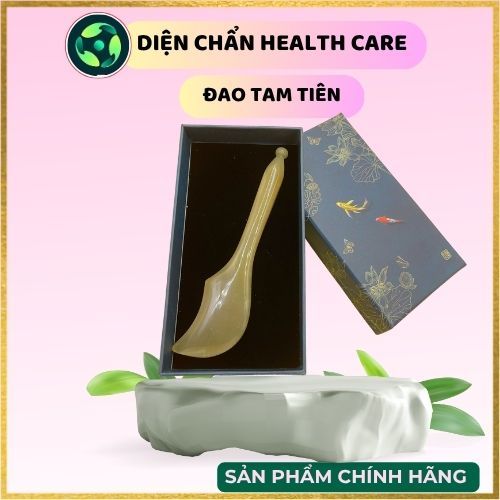 Dụng cụ Guasha Massage Đao Tam Tiên Sừng chăm sóc mắt, nội tiết tố phụ nữ
