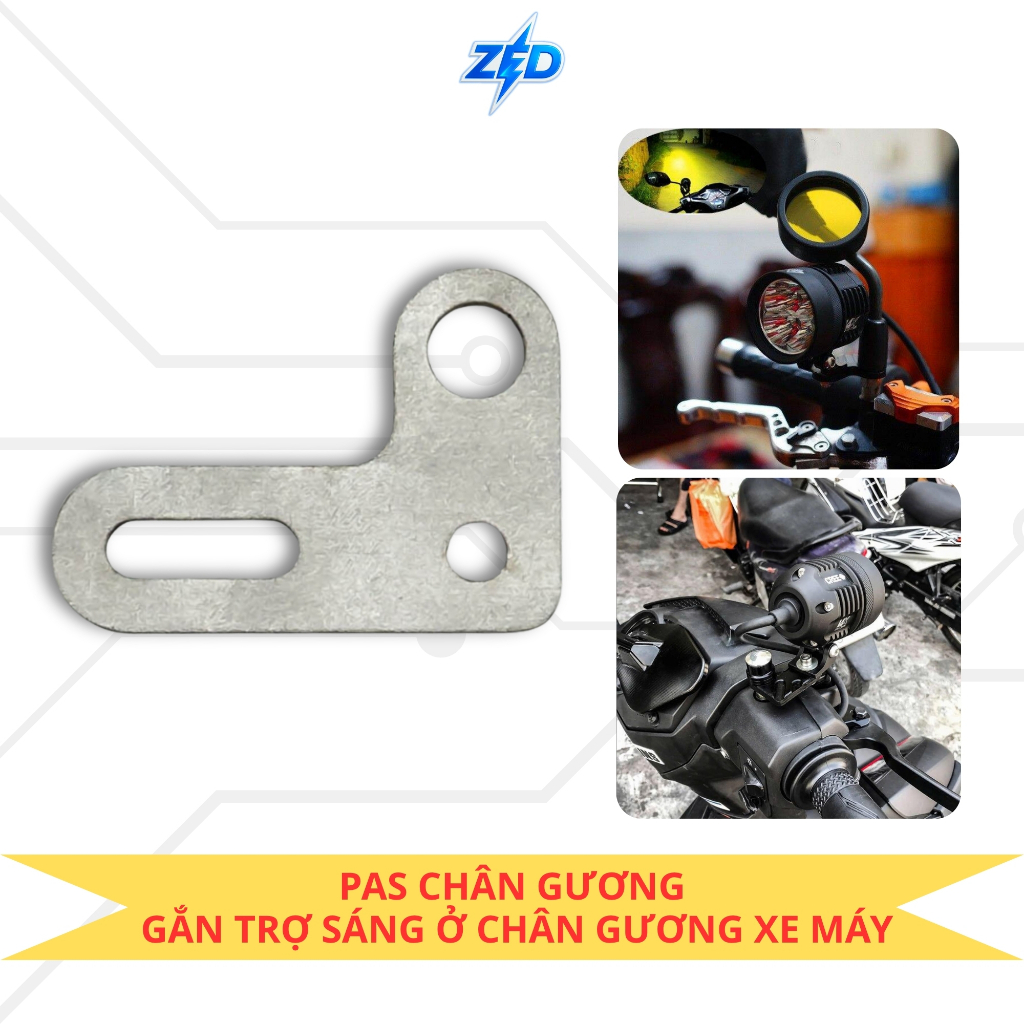 Pas Chân Gương Gắn Đèn Trợ Sáng L4X, KZ40, T4S, T4S Pro, T4L, M80 Laser, M60 Ultra, ... Phụ Kiện Xe 