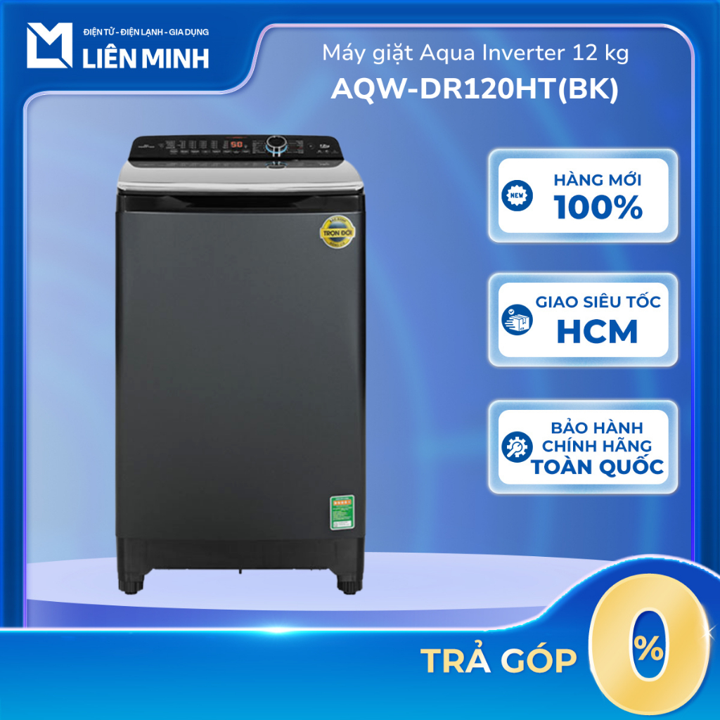 AQW-DR120HT(BK) / AQW-DR100JT(BK) - Máy Giặt Aqua Inverter 12 Kg / 10 Kg [Giao Toàn Quốc]
