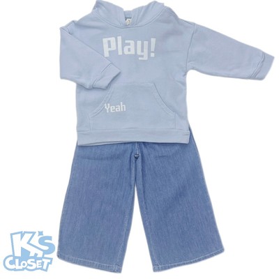 Quần Jean Mềm K'S CLOSET Dáng Suông Cho Bé Gái (2-14 tuổi) từ 11kg-55kg KT028FIF
