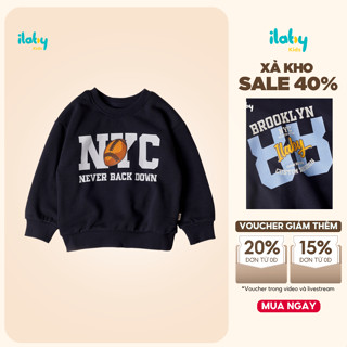  Áo sweater bé trai ILABY chất nỉ in chữ năng động cho bé lựa chọn  2851  