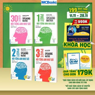  Sách - Combo Speaking Matrix - Nói Tiếng Anh Như Gió - Học Kèm Học Online 
