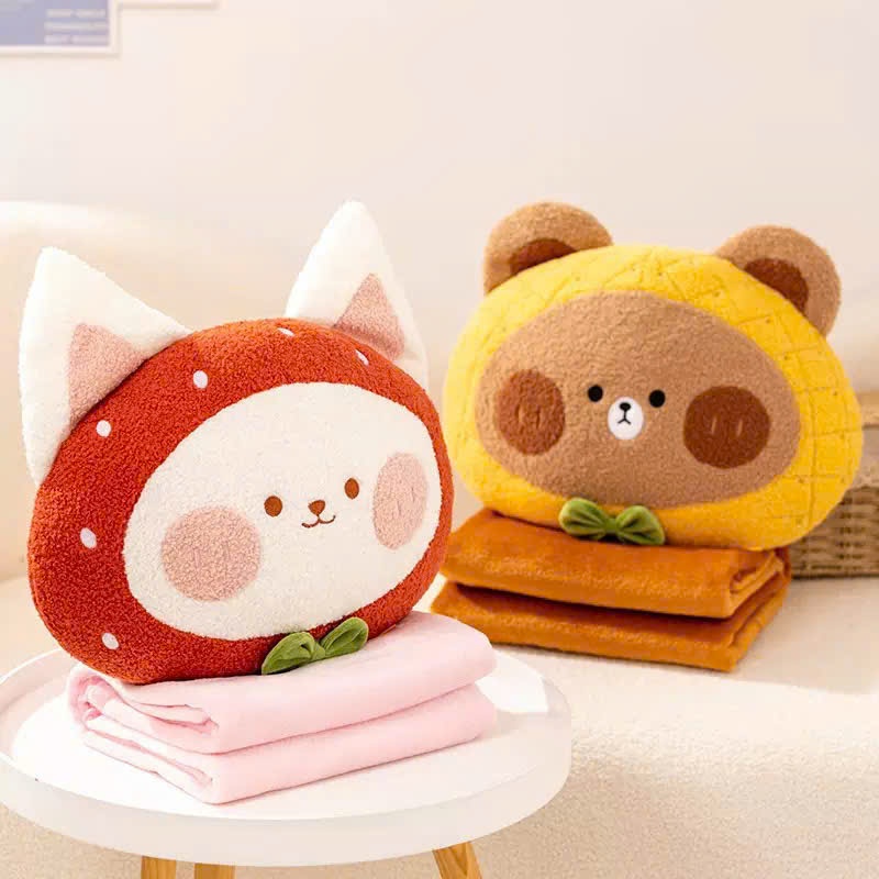 Bộ chăn văn phòng hình thú heo xinh Hoailee1 chăn văn phòng hình thú đa năng chăn 3in1