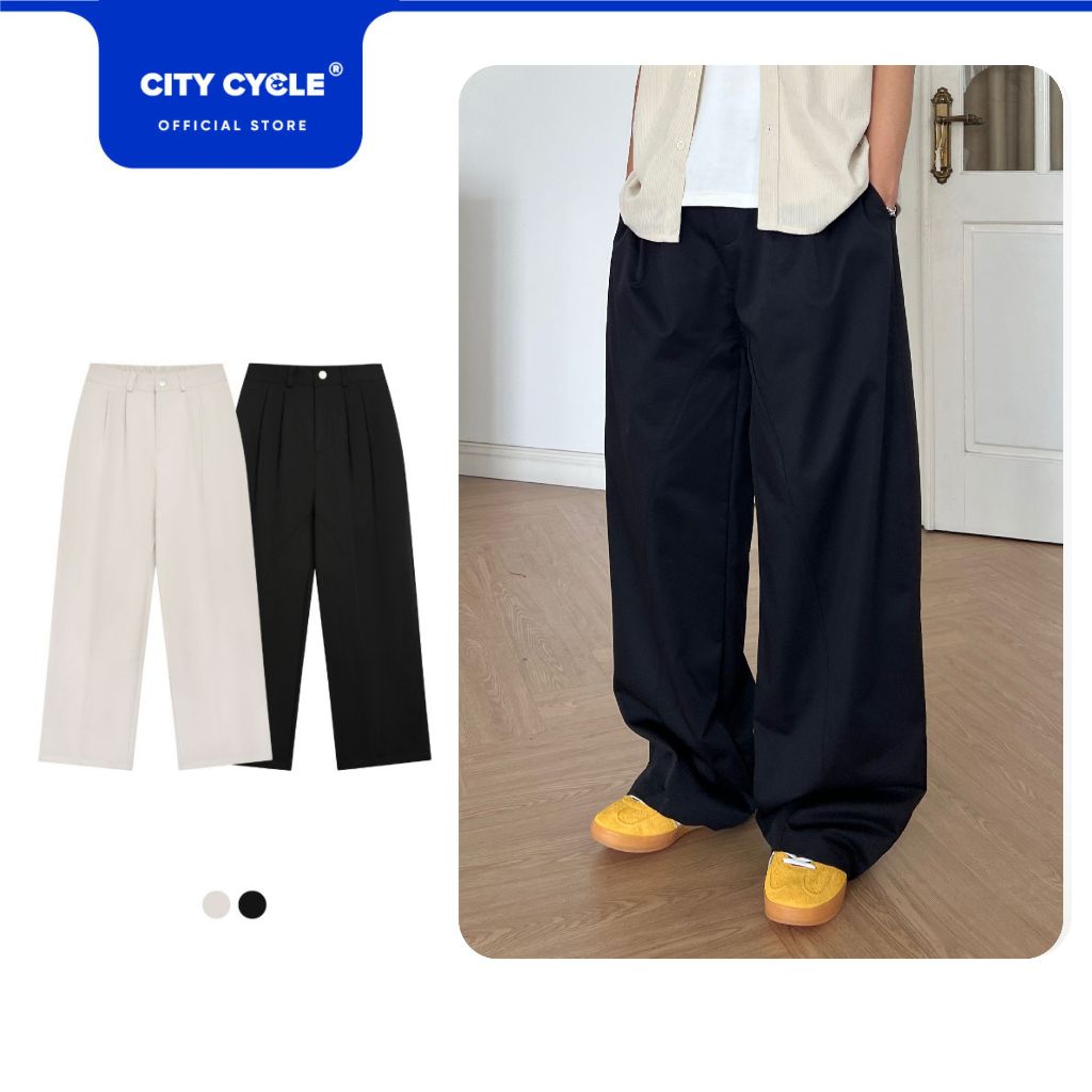 Quần dài Smart Lazy Quần dài ống rộng suông nam nữ Local Brand Chính Hãng City Cycle livestream