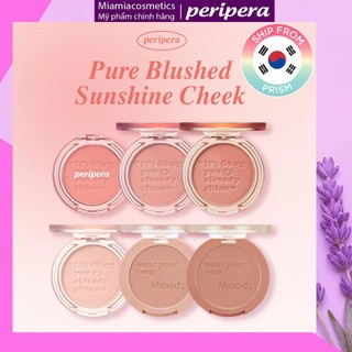  Phấn Má Hồng Peripera Pure Blushed Sunshine Cheek Pastel Lavender Prize Pink  ĐỦ MÀU CHÍNH HÃNG  