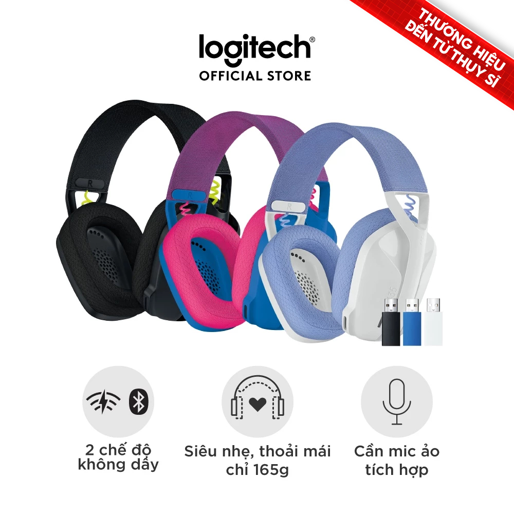 Tai nghe gaming Bluetooth và Lightspeed Logitech G435 Mic ảo tích hợp PC Mobile PS5 | BigBuy360 - bigbuy360.vn