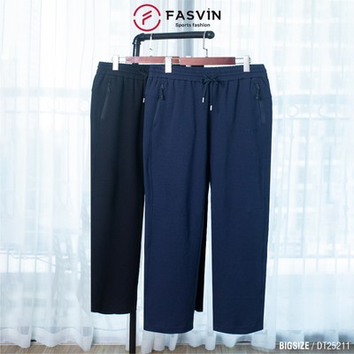 Quần Nỉ Xốp Nam BigSize Ống Suông Fasvin DT25211.HN Từ 80 Đến 130kg Vải Nỉ Mềm Có Độ Dày Vừa Phải