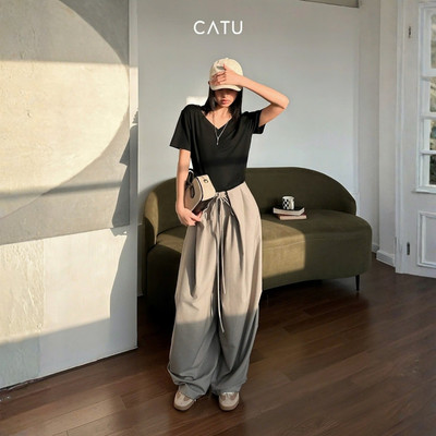 TUBYCATU Quần Kaki Ống Rộng Form Suông NOMAD WIDE PANTS