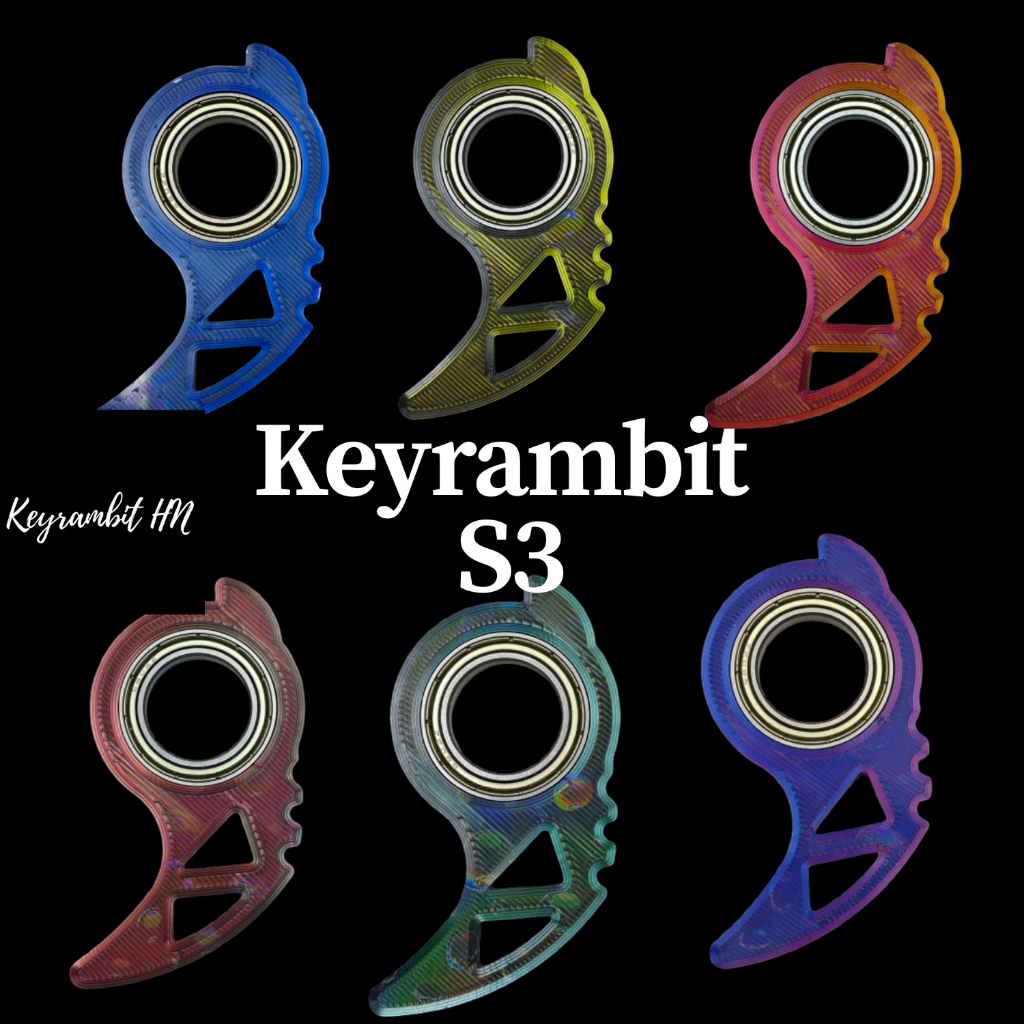 [Keyrambit S3]Bộ sưu tập Keyrambit S3 -Móc khóa xoay keyrambit cao cấp xả stress -kèm khoen móc khóa