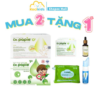   COMBO 2 HỘP TẶNG QUÀ  Gạc Rơ Lưỡi Dr.Papie Làm Sạch Răng Lưỡi Nướu và Khoang Miệng Cho Bé - 30Gói Hộp 