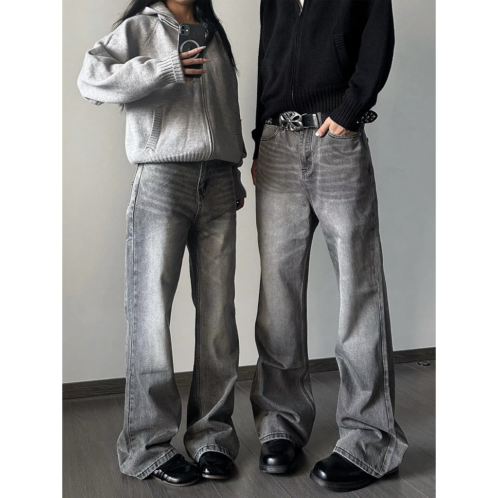 [FULL MÀU] JEANS LOE ĐEN/TRẮNG DOUYING - Quần jeans ống loe phong cách douying flare trơn loe nhẹ unisex halo kaki | BigBuy360 - bigbuy360.vn