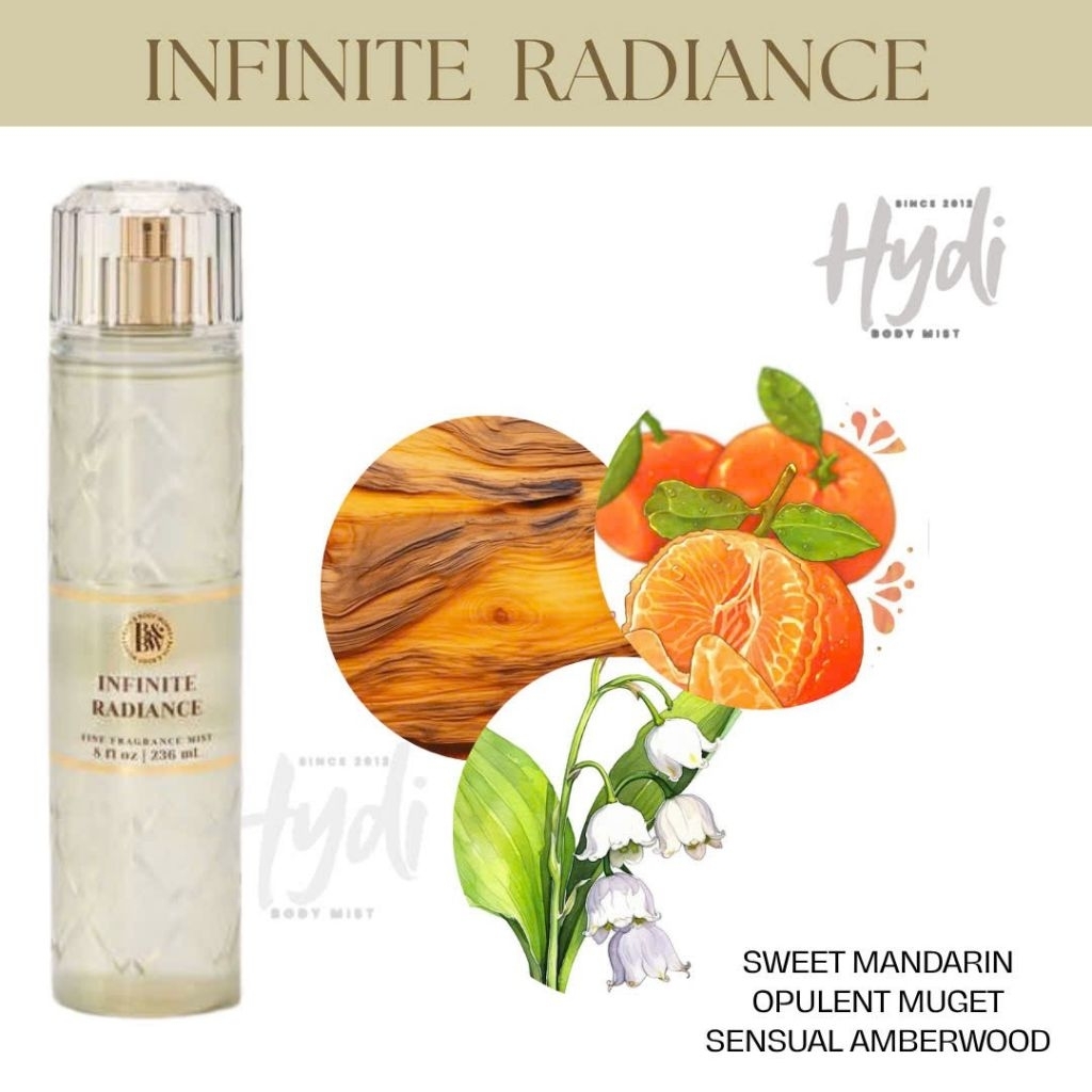 TESTER INFINITE RADIANCE XỊT THƠM BODY MIST USA